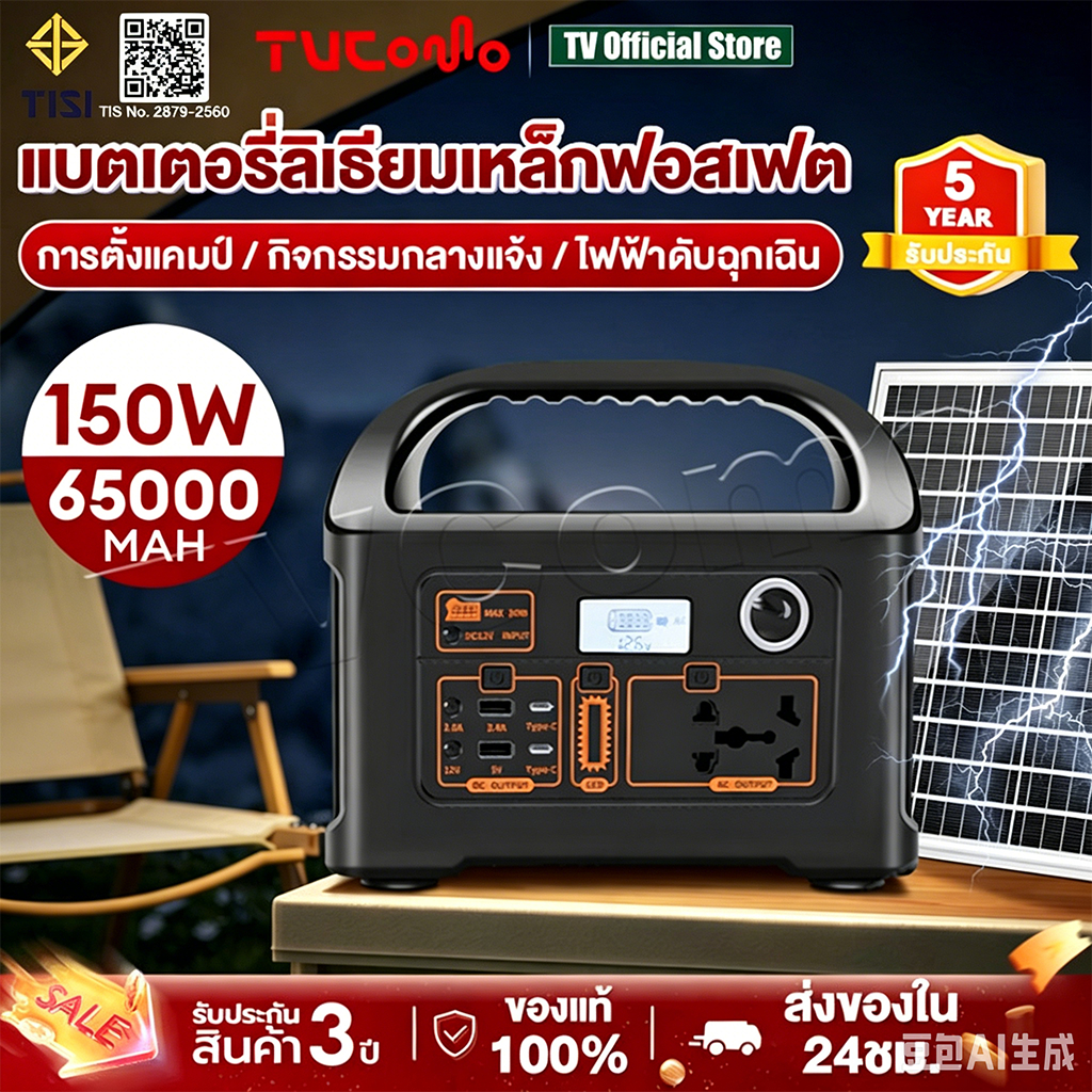 แหล่งจ่ายไฟแบบพกพา Portable Power Station สถานีไฟฟ้าแบบพกพา แหล่งจ่ายไฟแบบพกพา  ไฟพลังงานแสงอาทิตย์และแผงโซลาร์เการจัดส่