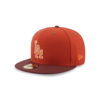 หมวกแก๊ป New Era รุ่น 59Fifty Pack - Fall Park Los Angeles Dodgers Cooperstown 2-Tone Deep Auburn Warm Flame 59Fifty Cap