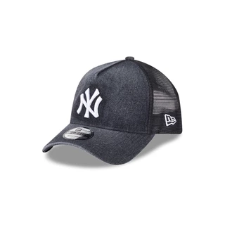 หมวกแก๊ป New Era รุ่น New York Yankees Washed Denim Black 9Forty A-Frame Trucker Cap
