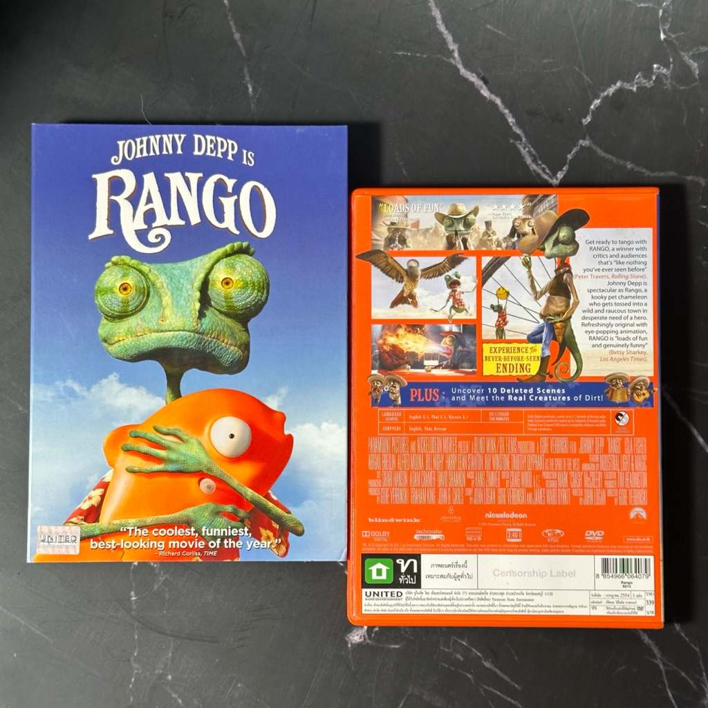 DVD ดีวีดี JOHNNY DEPP IS RANGO ปกสวม master | Shopee Thailand