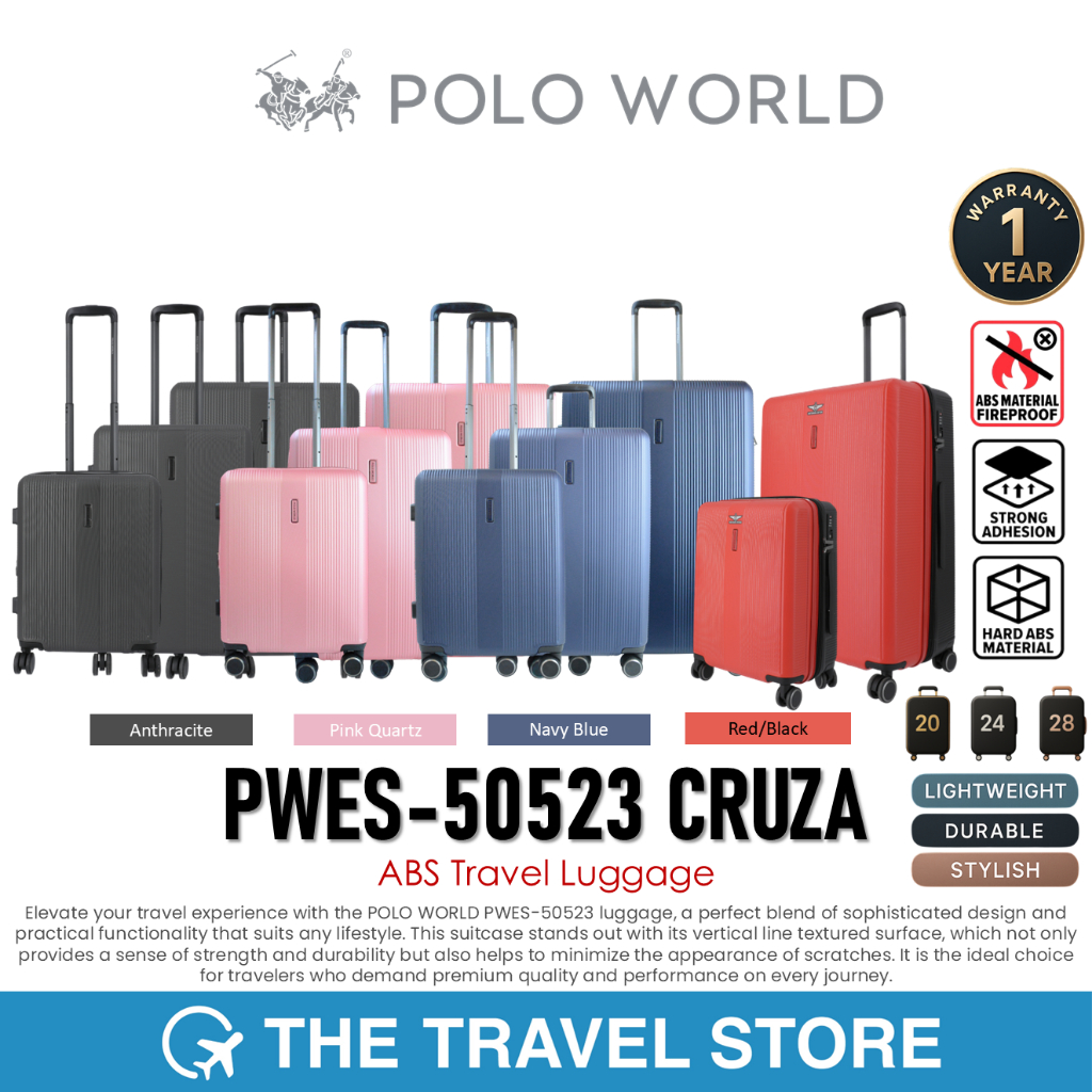 POLO WORLD PWES-50523 CRUZA ABS Travel Luggage กระเป๋าเดินทาง โปโล