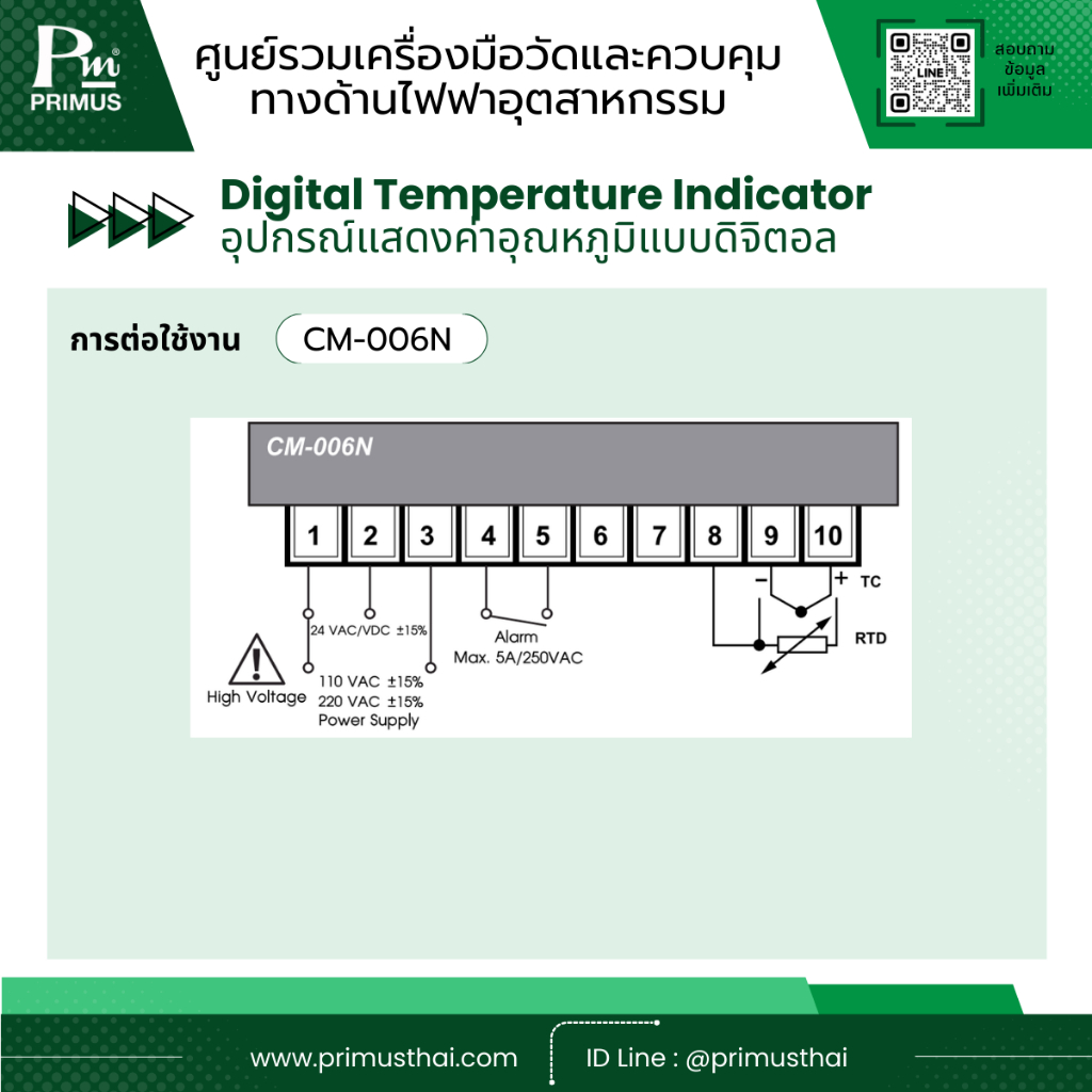 ไพรมัส (Primus) : Digital Temperature Indicator เป็นอุปกรณ์แสดงค่า ...