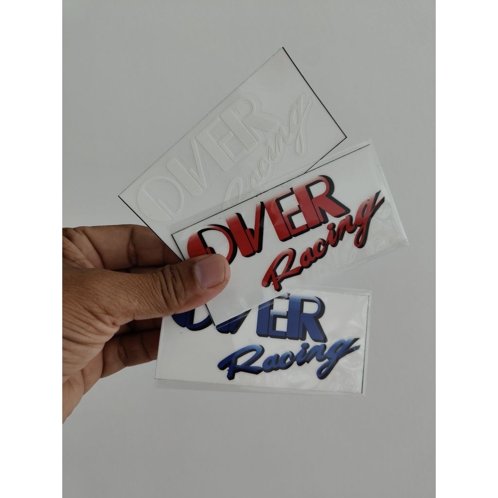 สติ๊กเกอร์ Over Racing พื้นใส | Shopee Thailand