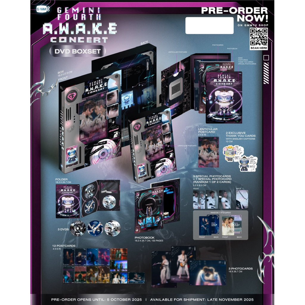 DVD BOXSET GEMINI FOURTH A.W.A.K.E CONCERT คอนเสิร์ต เจมีไนน์ โฟร์