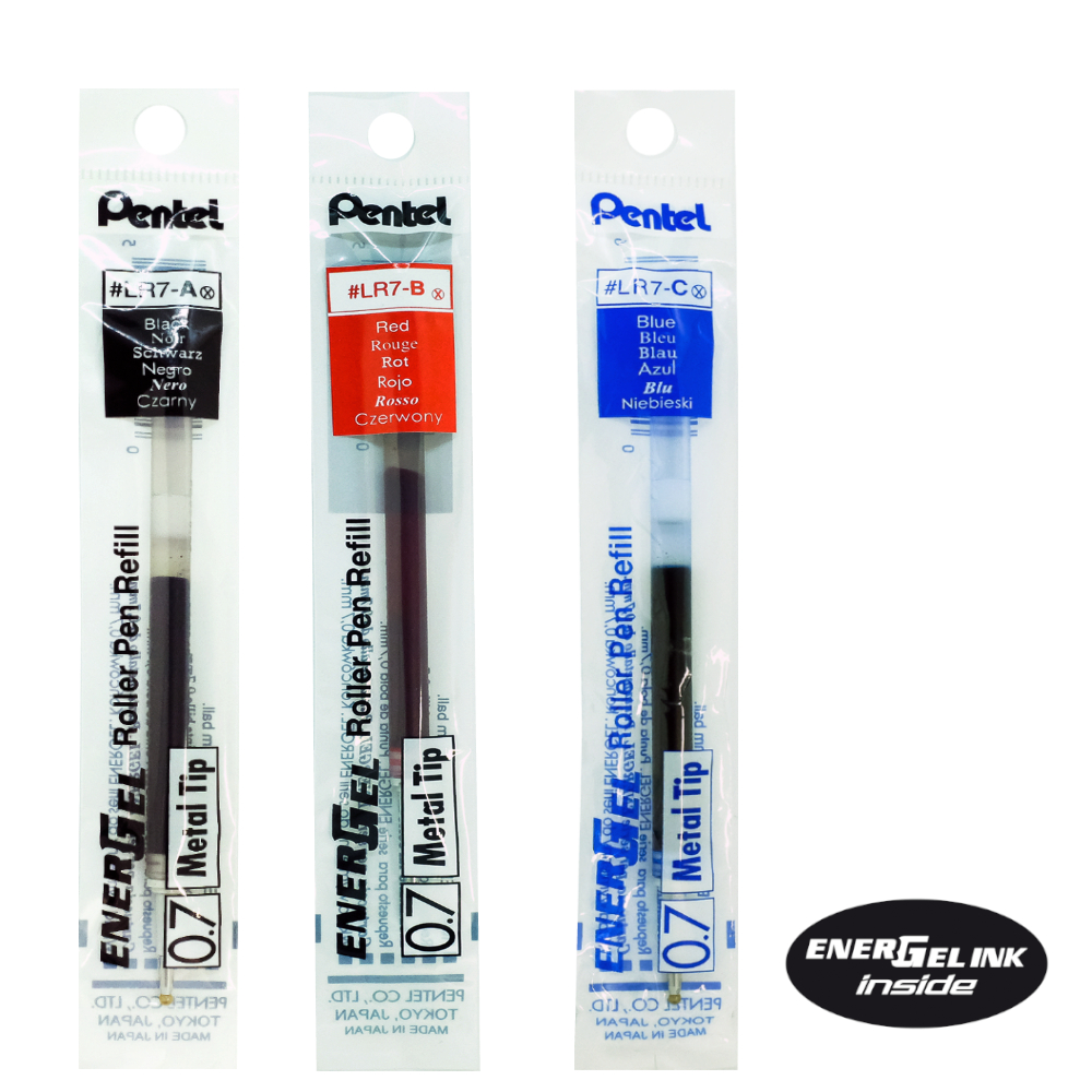 10 Ricarica A Rullo Pentel LR7 Per Penna Gel EnerGel Punta In Metallo 0 - Foto 10
