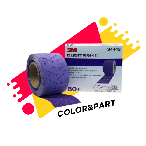 Cubitron™ II Hookit™ กระดาษทรายม้วน ขนาด 70 มม x 12 ม 34442 34444 34445 ...