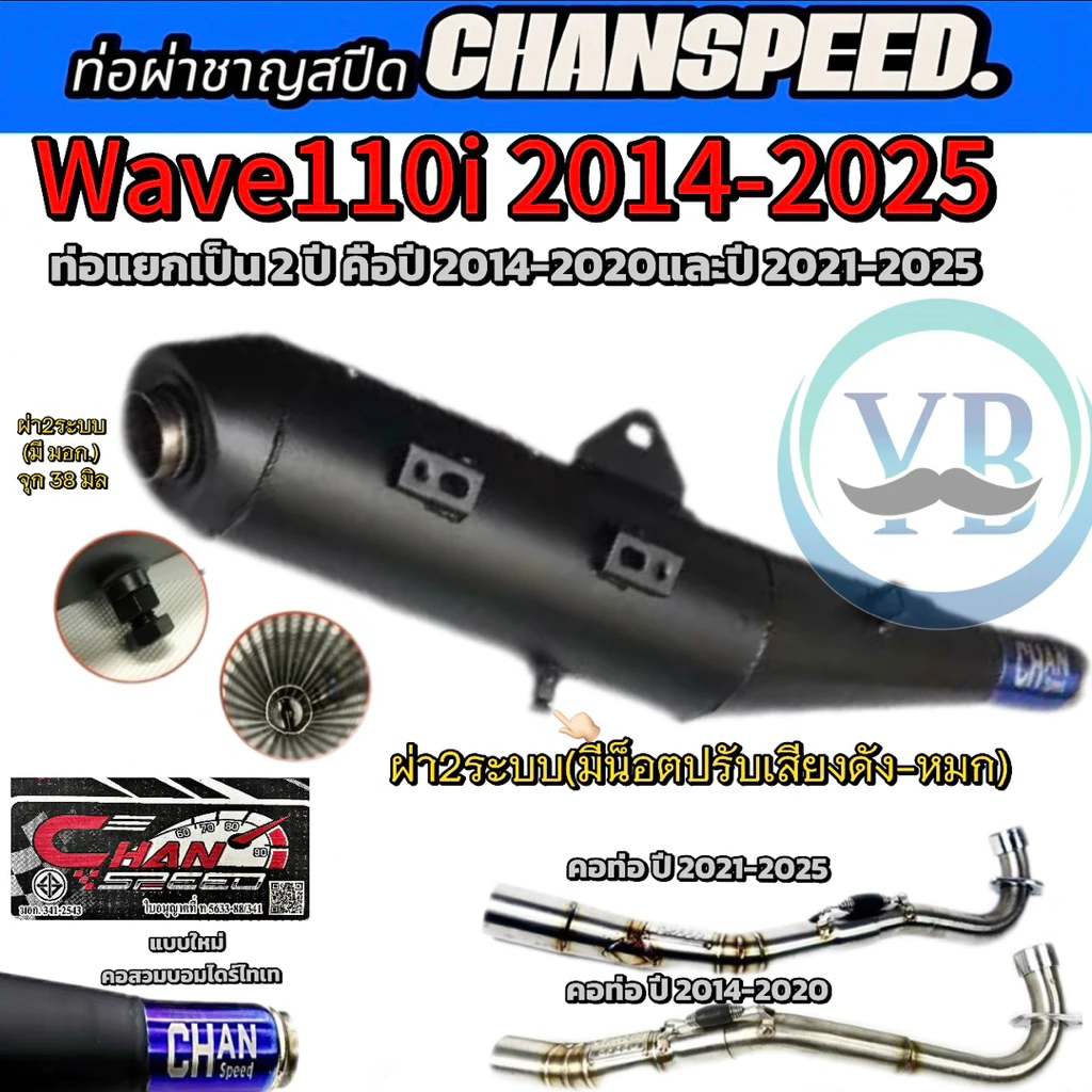 ท่อชาญสปีดไทเทเนียมสำหรับ Honda Wave 110i ปี 2014-2024 รูปที่ 6