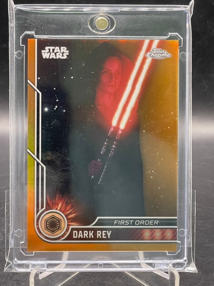 2022 Topps Chrome Star Wars Dark Rey Gold Refractor /25 First Order ...