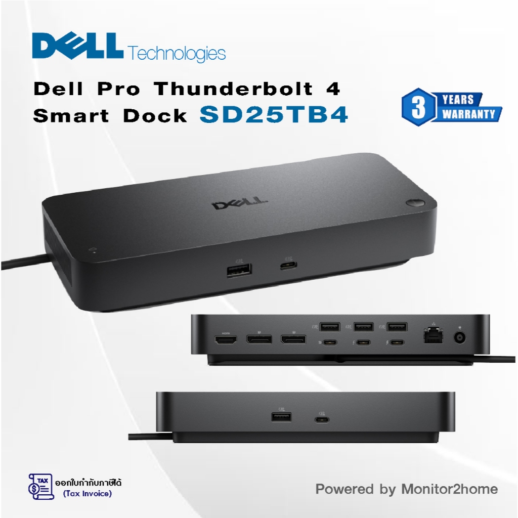Dell Pro Thunderbolt 4 Smart Dock SD25TB4 – USB-C Station 130W, 4