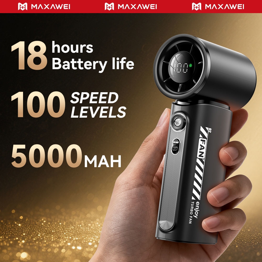 MAXAWEI พัดลมพกพา ทํางานเงียบ พัดลมมือถือ ความเร็วสูง ทนความร้อน ...