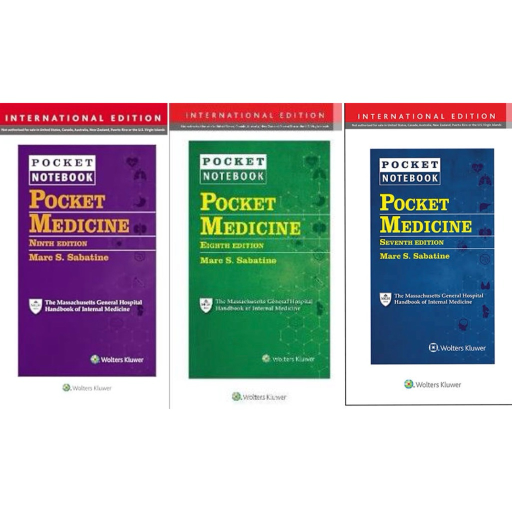 [หนังสือ] Pocket Medicine 9th 2025 อายุรศาสตร์ 7th 8th med internal