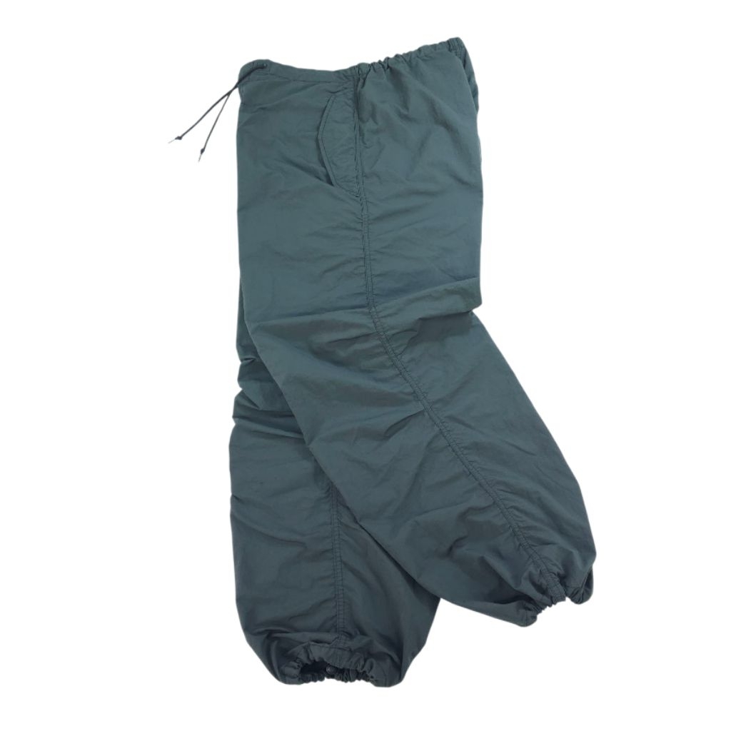 (เอว 30-32)กางเกง Gu Nylon Bottom Wide Balloon Trousers Pants สีเขียว ...