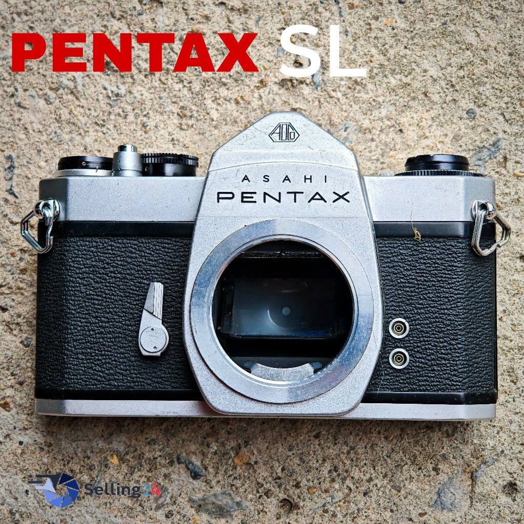 บอดี้กล้องฟิล์ม SLR ยี่ห้อ ASAHI PENTAX SL SLR film Camera Silver Body ...