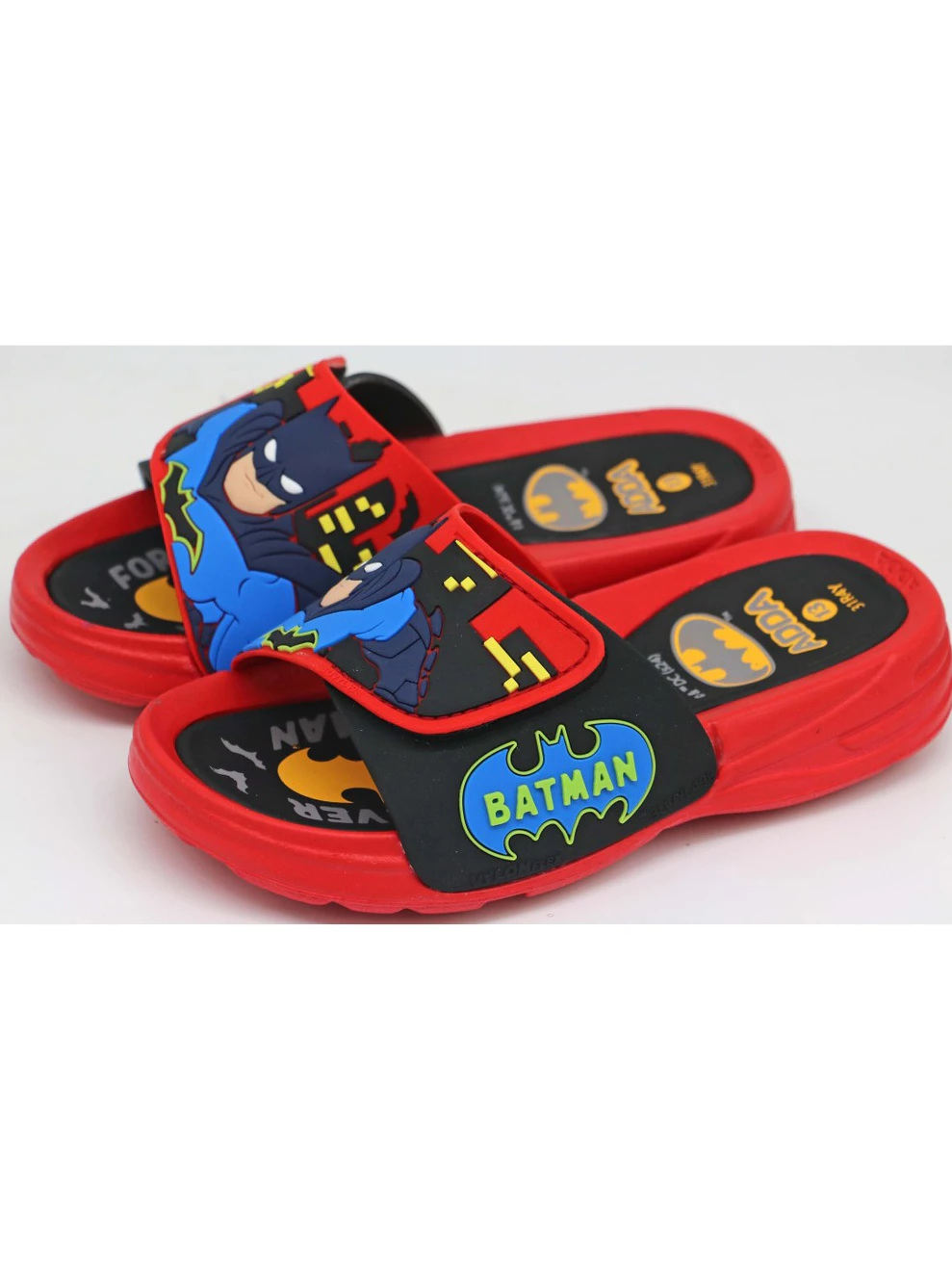 ADDA 31R4Y-B1 รองเท้าแตะเด็ก ลาย Batman ลิขสิทธิ์แท้ แบบสวม PVC ทนทาน กันลื่น