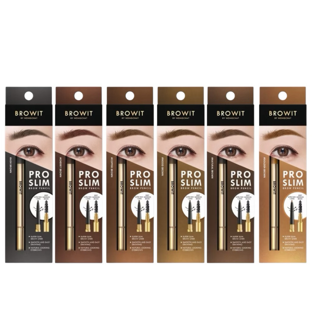 Browit By Nongchat Pro Slim Brow Pencil 0.06g. บราวอิท บาย น้องฉัตร โปร ...