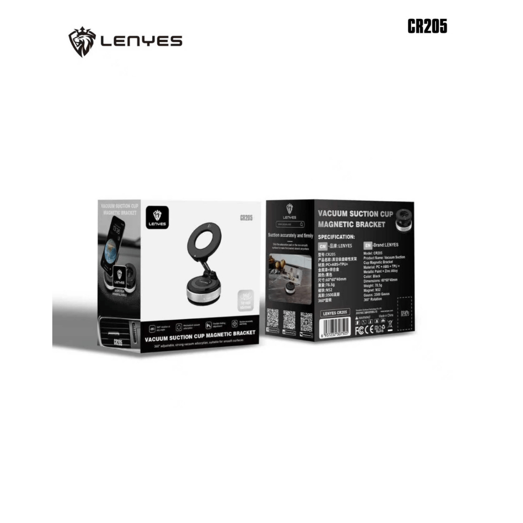 Lenyes CR205 ที่วางโทรศัพท์มือถือ แบบแม่เหล็กสูญญากาศ รองรับ MagSafe ...