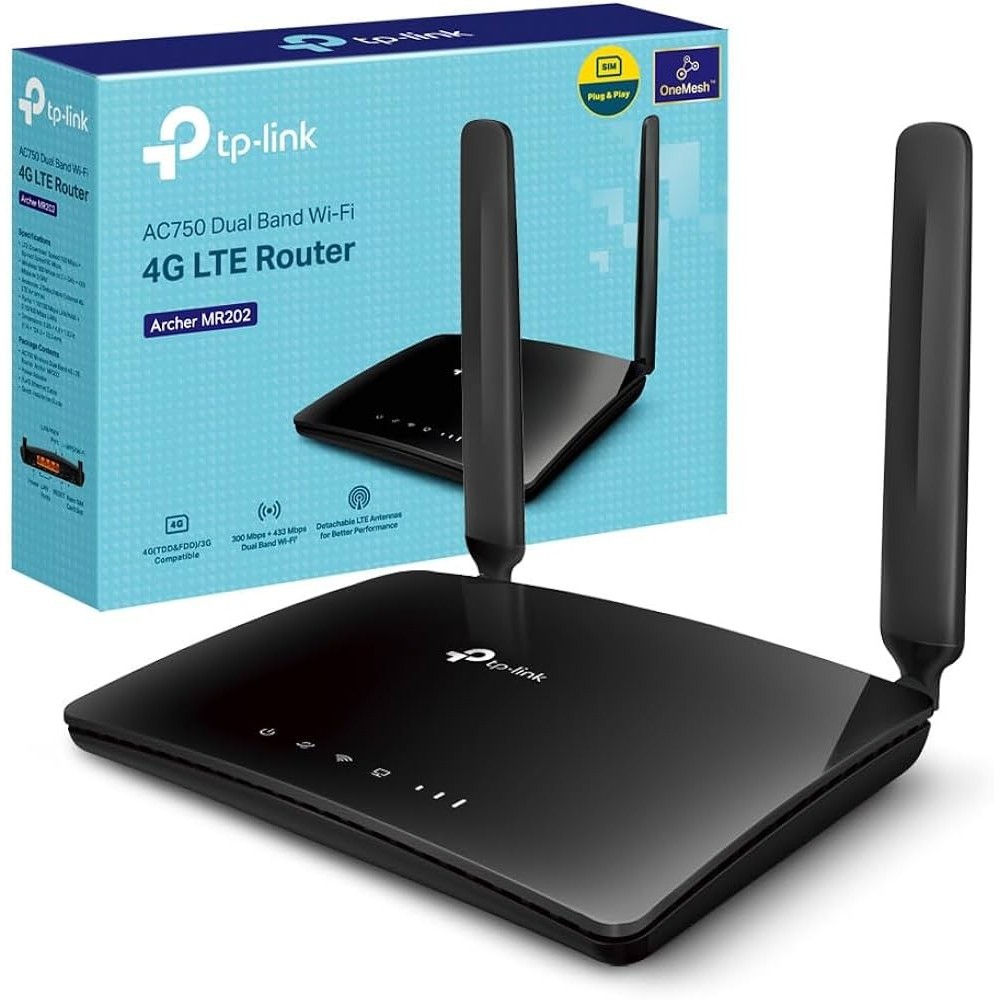 TP-LINK Archer MR202 AC750 Wireless Dual Band 4G LTE Router (อุปกรณ์ ...