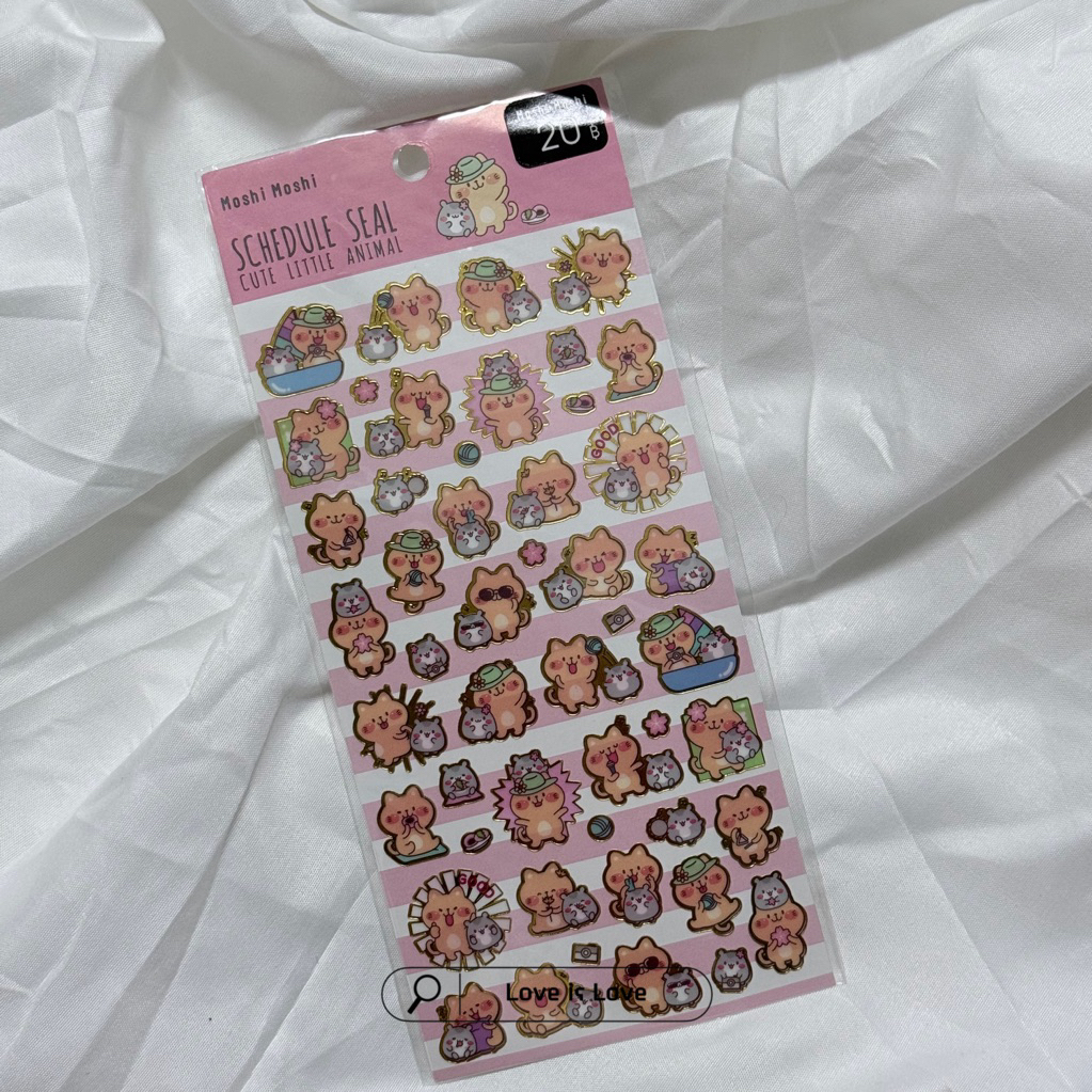 𝑴𝑶𝑺𝑯𝑰 𝑴𝑶𝑺𝑯𝑰 🩵 Sticker สติ๊กเกอร์ ลายสุดคิ้วท์ จากโมชิโมชิ | Shopee Thailand