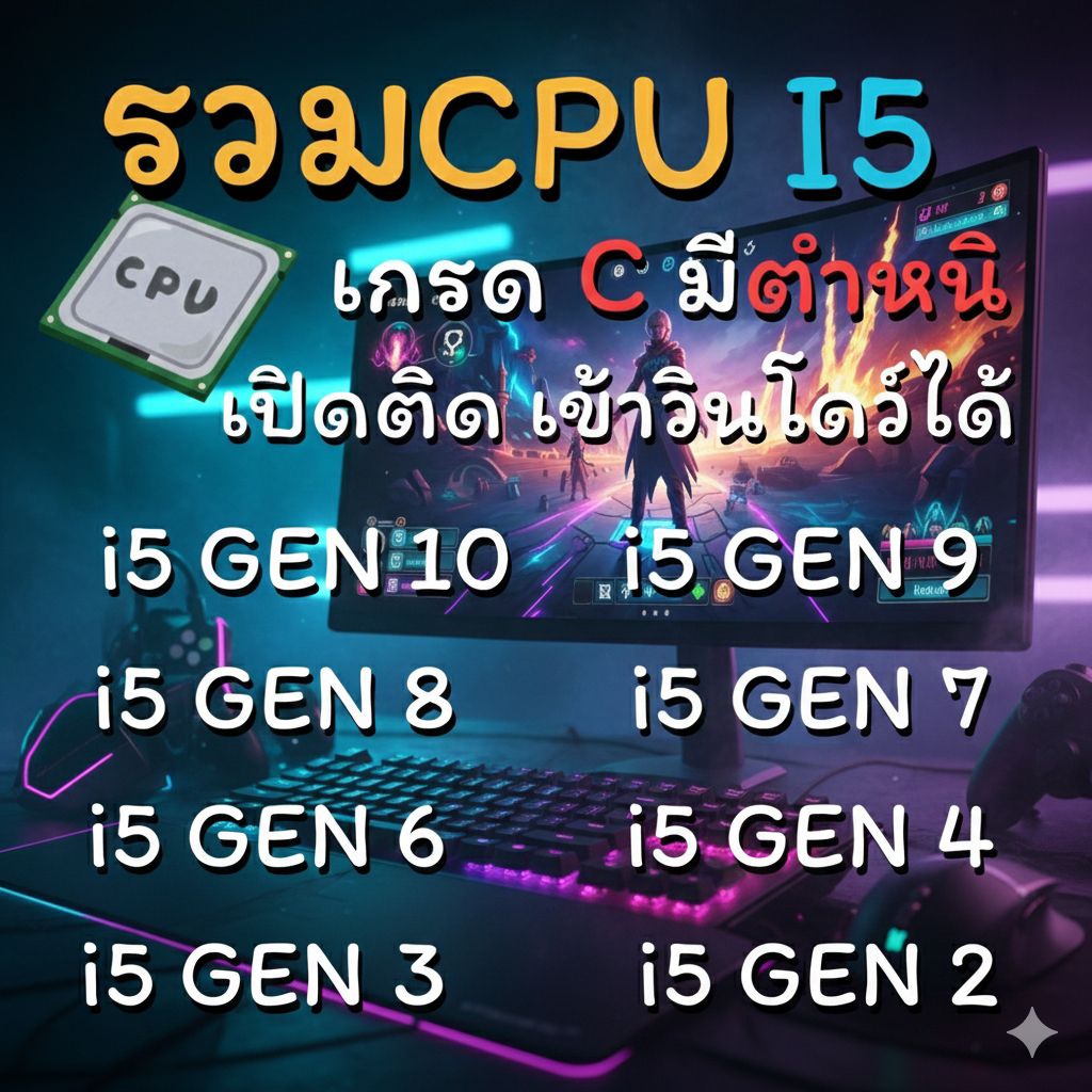 CPU I5 รวมซีรีย์ CPU i5 เกรดC มีตำหนิเปิดติด | Shopee Thailand