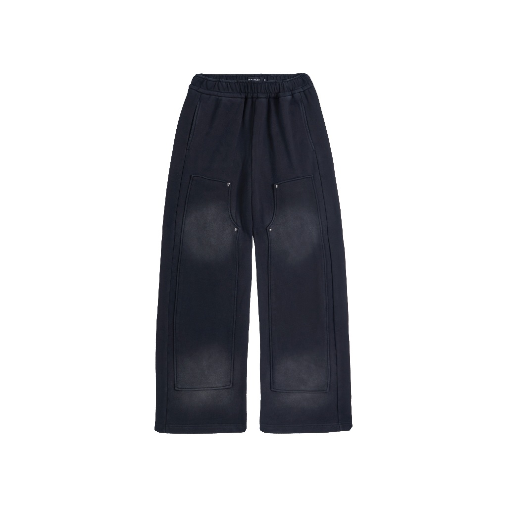 Double Knee Sweat Pant Black Fade / กางเกงวอม
