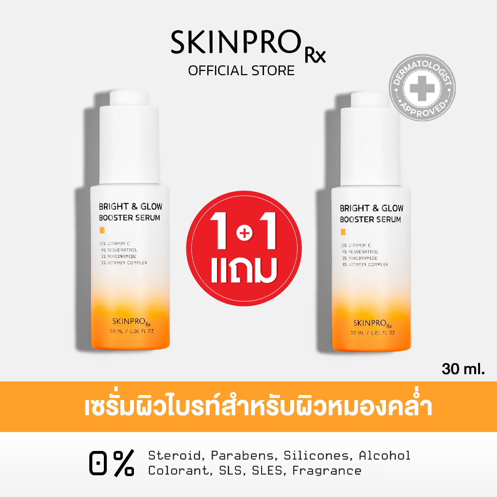[1แถม1 เฉพาะวันที่ 25 - 31 ธ.ค.68] SKINPRO Rx Bright & Glow Booster ...