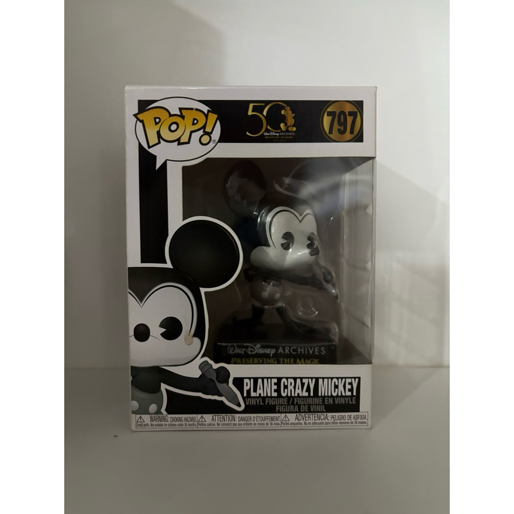 Funko Pop! Disney 90 Aniversario – Mickey Plane Crazy, Edición Coleccionable De 9 Cm