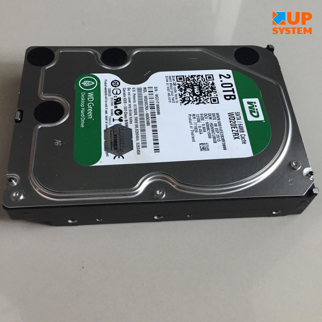 HDD WD GREEN (WD20EZRX) / 2TB / SATA -III / 5.4RPM / Size 3.5นิ้ว