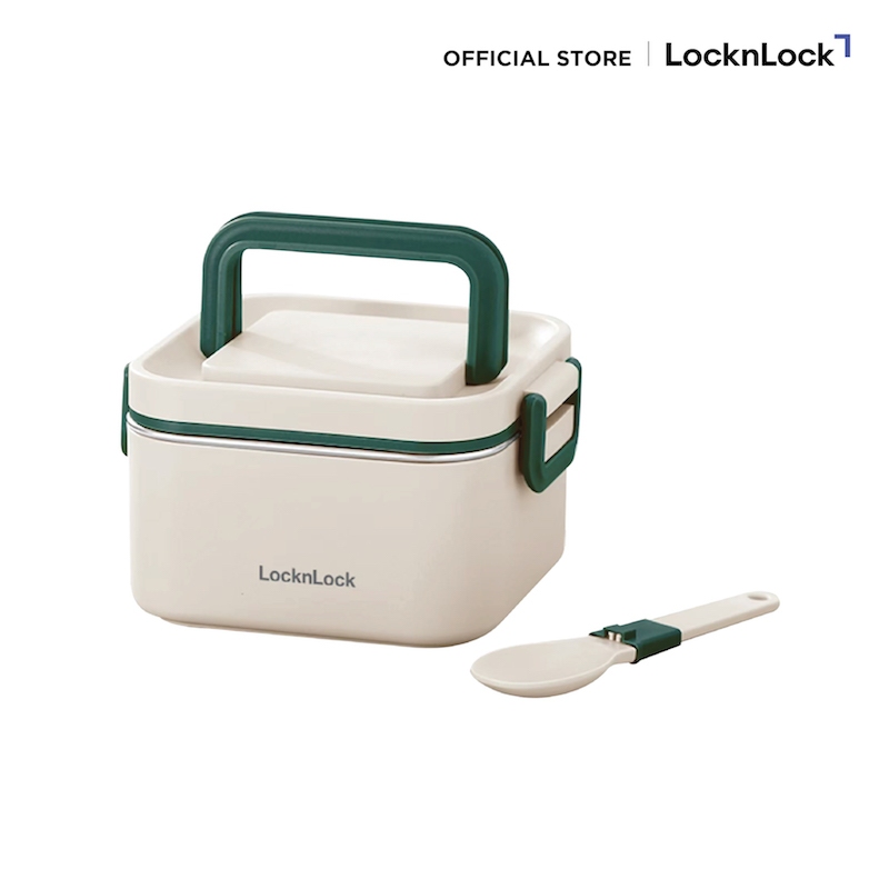 LocknLock กล่องอาหาร square lunch box 700ml. รุ่น LST710IVY | Shopee ...