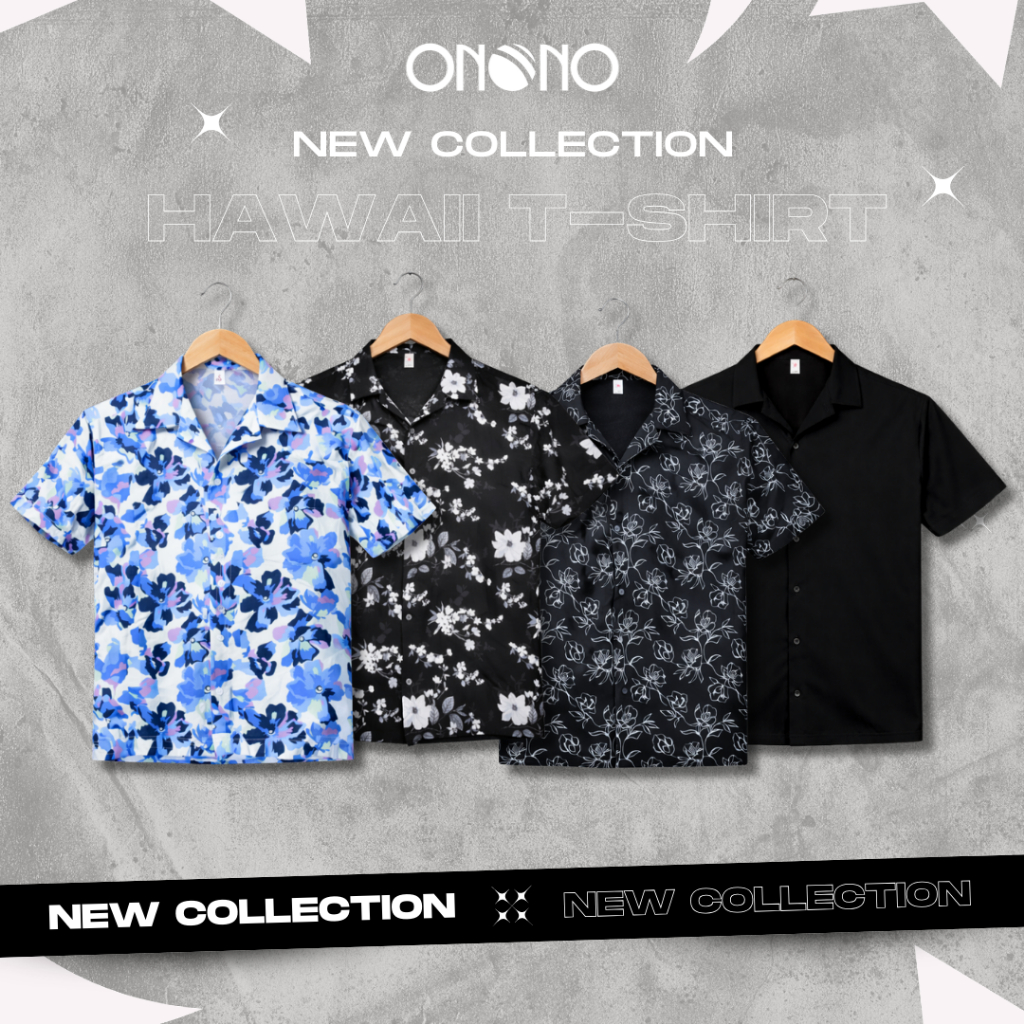 ONONO เสื้อเชิ้ตฮาวาย คอปก แขนสั้น รุ่น HA001 | Shopee Thailand