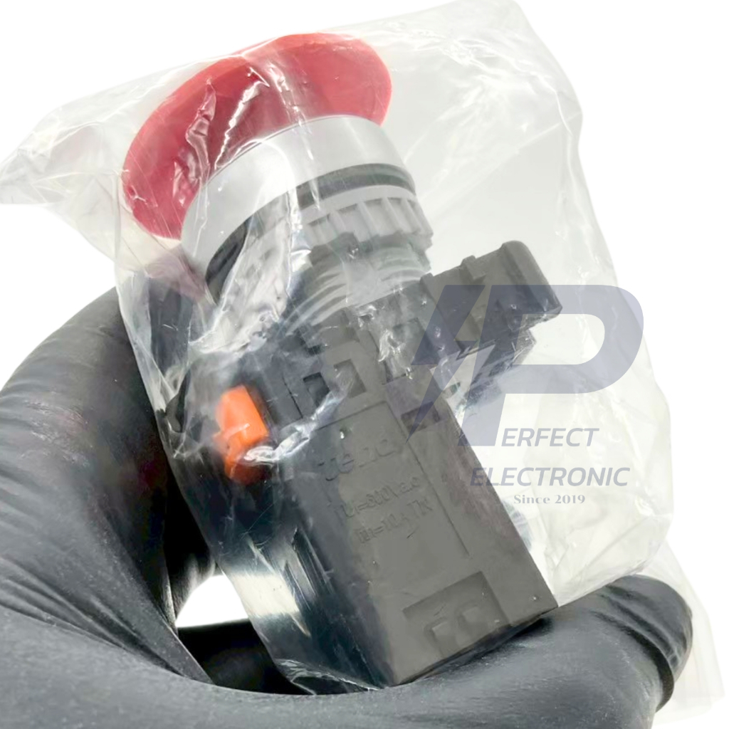 TN2BMR-1C TEND PUSH BUTTON SWITCH สวิตช์ปุ่มกด หัวเห็ด “ สีแดง ” 1a1b ...