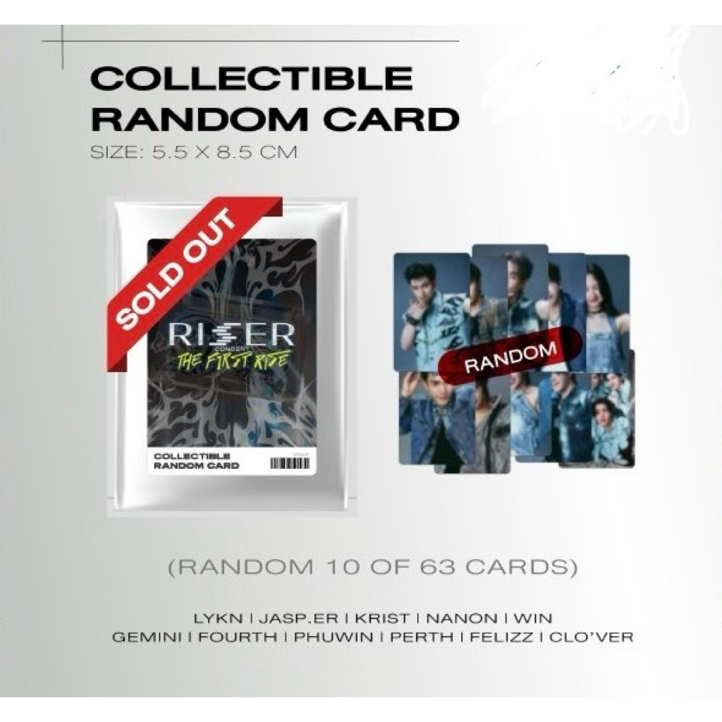Riser Concert the first rise Collectible Random Card การ์ดแรนด้อมคอน ...