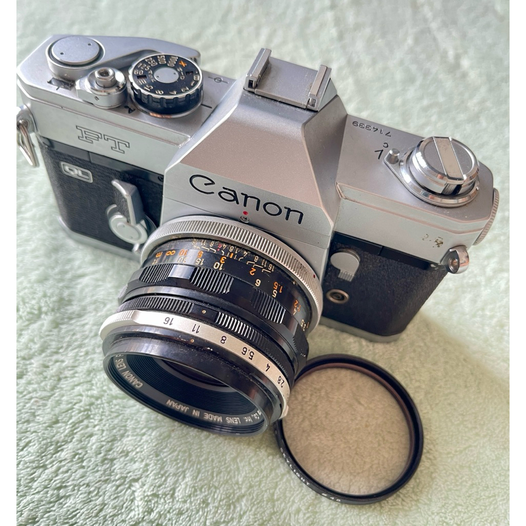 กล้องฟิล์ม Canon FT QL พร้อมเลนส์ Normal Canon FL 50mm. f:1.8 มือ2