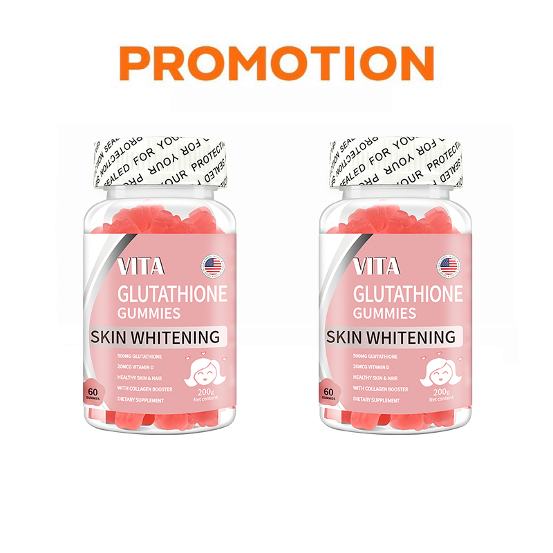 VITA Glutathione Collagen Gummies คอลลาเจน วิตามินผิว กลูตาไธโอนกัมมี่  วิตามินรวม อาหารเสริม ไวท์เทนนิ่ง บำรุงผิว 60Pcs