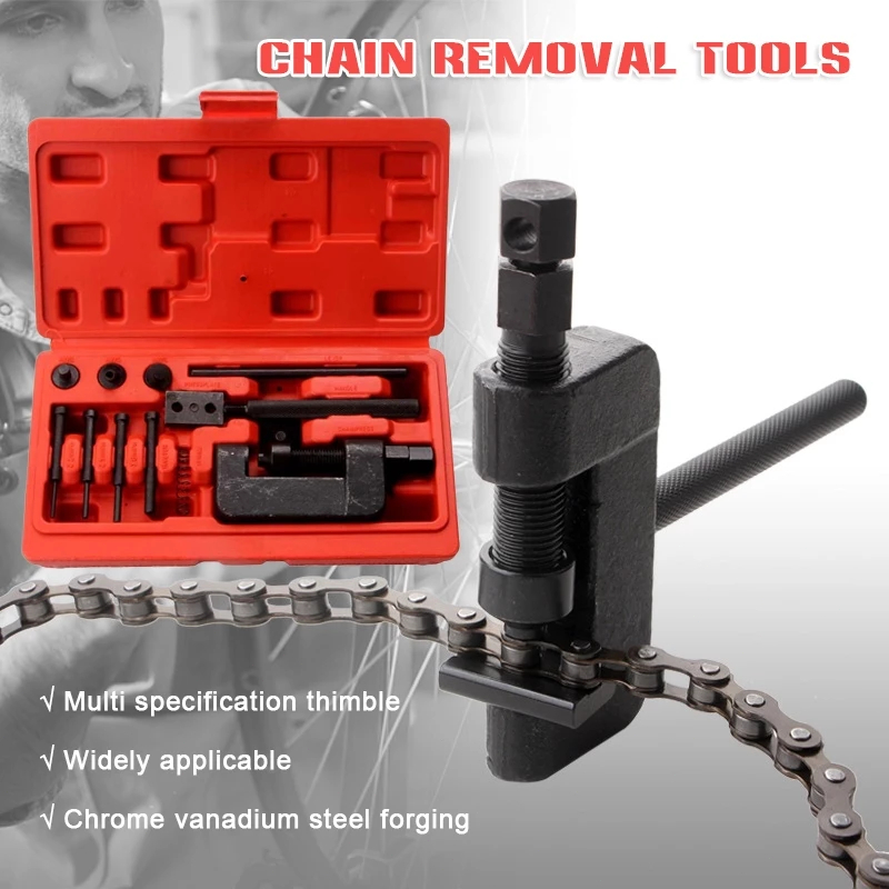 【COD】Chain Breaker Splitter Link Riveter Riveting Repair เครื่องมือ Set ...