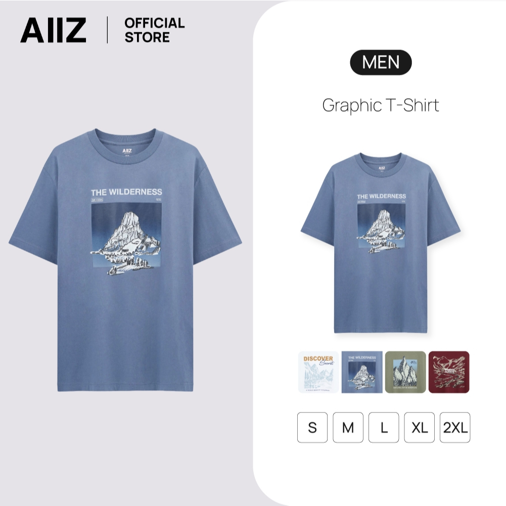 AIIZ (เอ ทู แซด) – AIIZ เสื้อคอกลมผู้ชาย ลายกราฟิก AIIZ Men’s Graphic T-Shirt