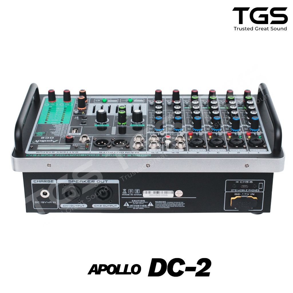 เพาเวอร์มิกเซอร์ APOLLO DC-2 มีแบตในตัว ต่อแบตรถได้ | Shopee Thailand