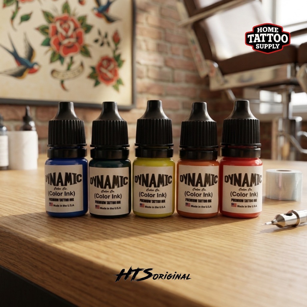 Dynamic Ink หมึกสักลายแท้ 7ml ชุด 5 สี 7 สี สีสดติดทน คุณภาพระดับสากล ...