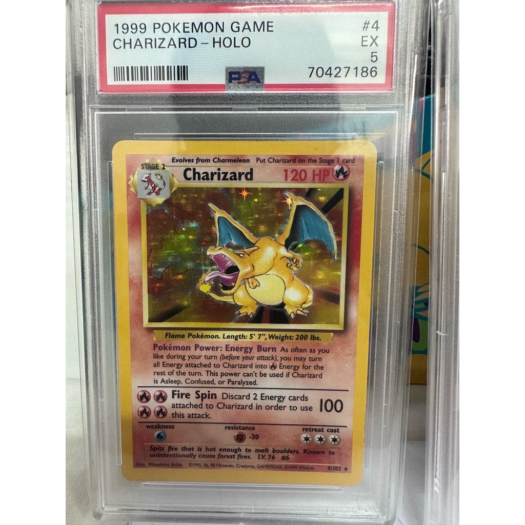 1999 Pokemon Holo Charizard Base Set 4 PSA 5 | Shopee Thailand