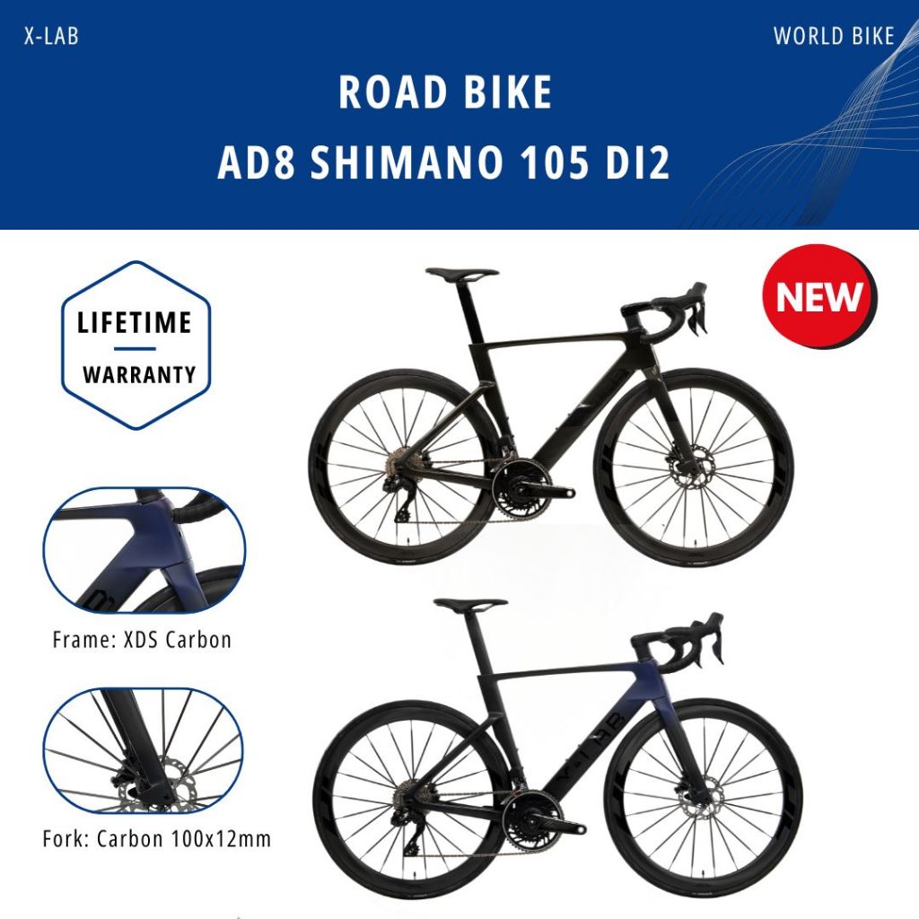 รถจักรยานเสือหมอบ X-LAB รุ่น AD8 ชุดขับ Shimano 105 Di2 11 Sp. | Shopee ...