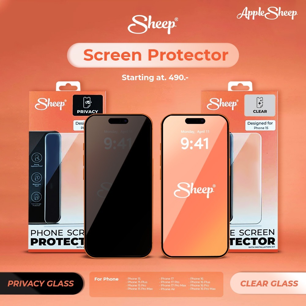 [Sheep Screen Protector For iPhone]ฟิล์มกระจกใสและฟิล์มกันมอง ฟิล์มกัน ...