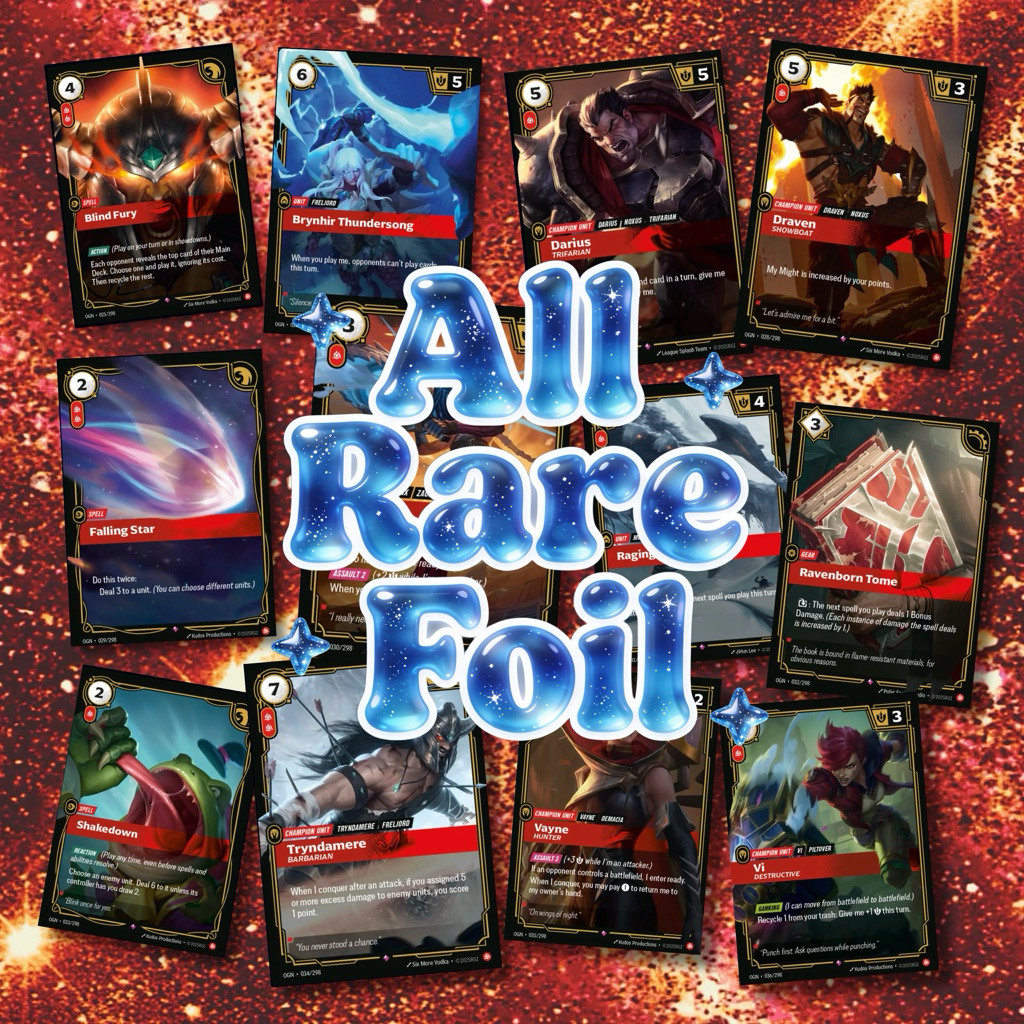 Riftbound Origins Fury ระดับ Rare ( All Foil ) | Shopee Thailand