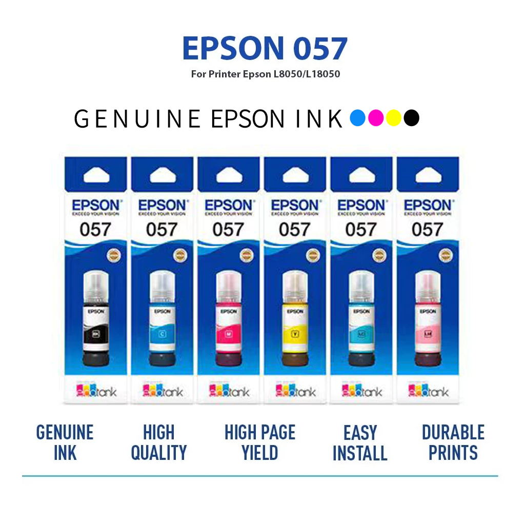 Epson 057 ink BOX for L8050 L18050 L8100 Printer(Black/Cyan/Magenta ...