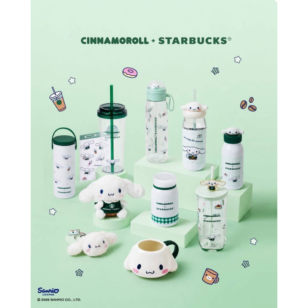 【stb.M】Starbucks×Cinnamoroll 3点セット ⭐️Starbucks x Cinnamoroll Collection⭐️Cinnamoroll Mugs and