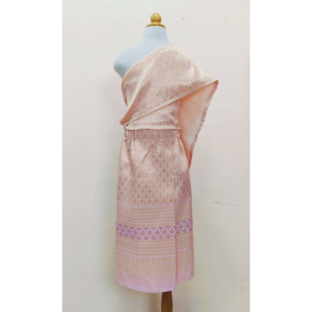BS024 ชุดไทยเด็กผู้หญิงรุ่นเจ้าหญิงสยาม ไซส์ใหญ่ ผ้านิ่มไม่คันไม่ร้อน งานอัดกาว มุมมองที่ 2