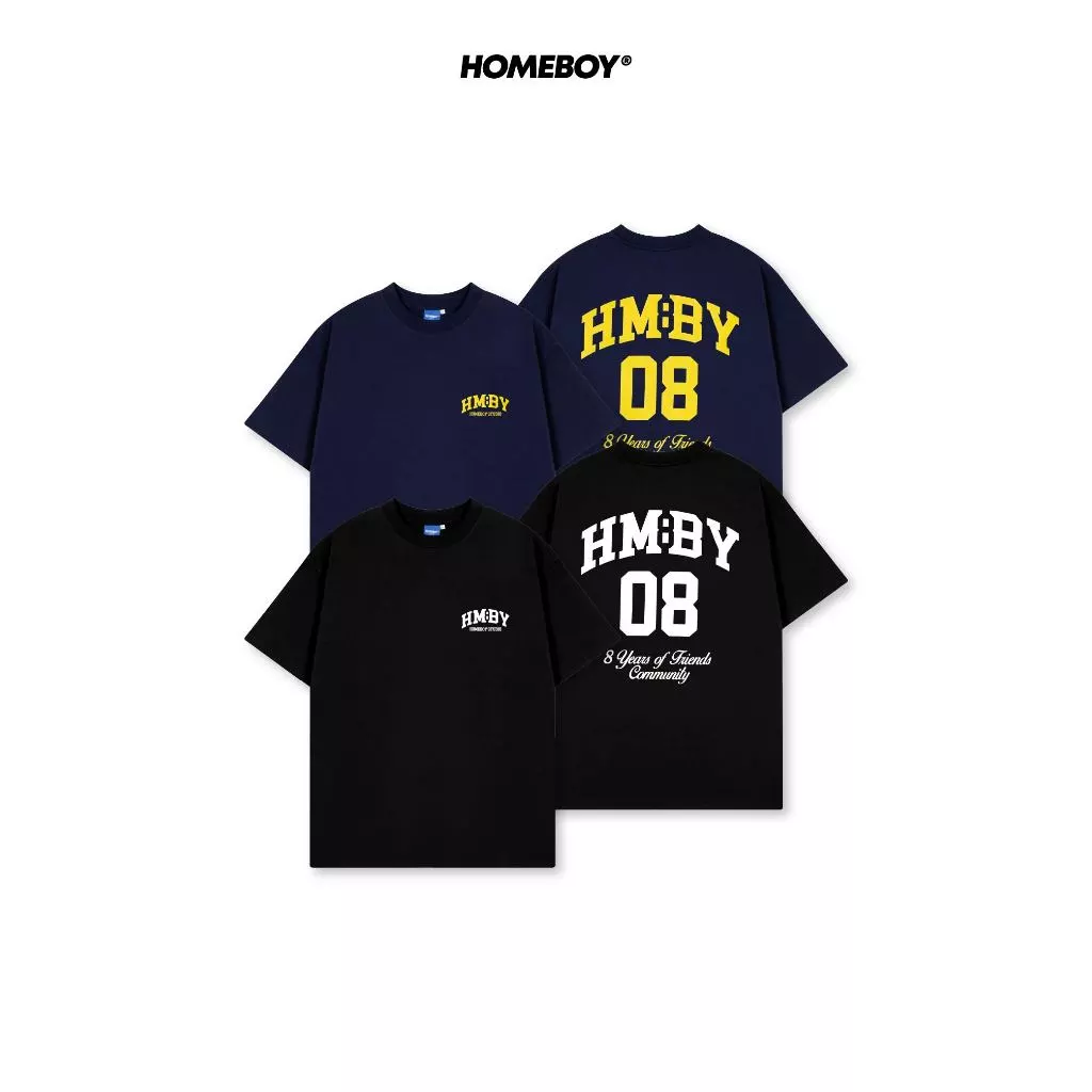 HOMEBOY เสื้อOVERSIZE HB.YEAR.OF.FRIENDS คอตตอน100% ใส่ได้ทุกวัน