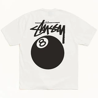 STUSSY 8 BALL PIG DYED TEE - NATURAL