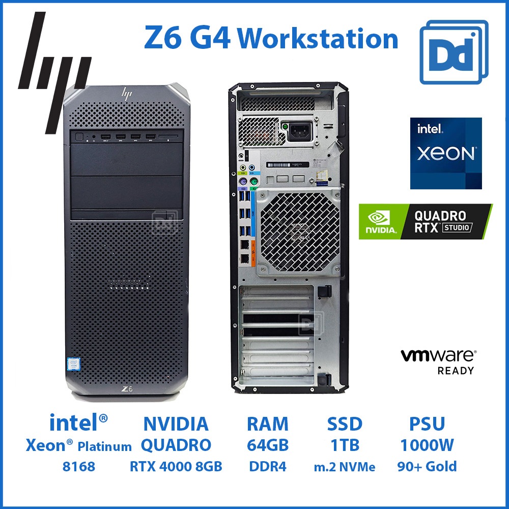 คอมทำงาน HP Z6 G4 Workstation intel Xeon Platinum 8168 24C/48T