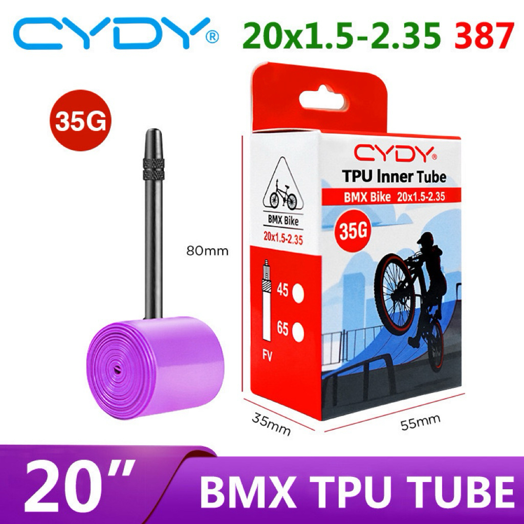 ยางใน TPU CYDY BMX 20x1.50/2.35 (387) FV45 (35G) | Shopee Thailand