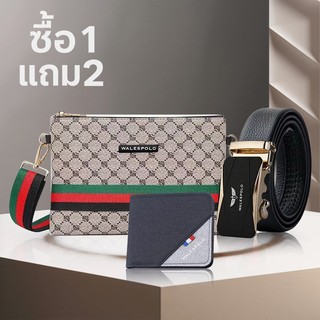 Túi đeo vai nam doanh nghiệp 2025 kiểu mới, túi clutch vai đa chức năng, họa tiết sọc lớn cho mọi giới tính.