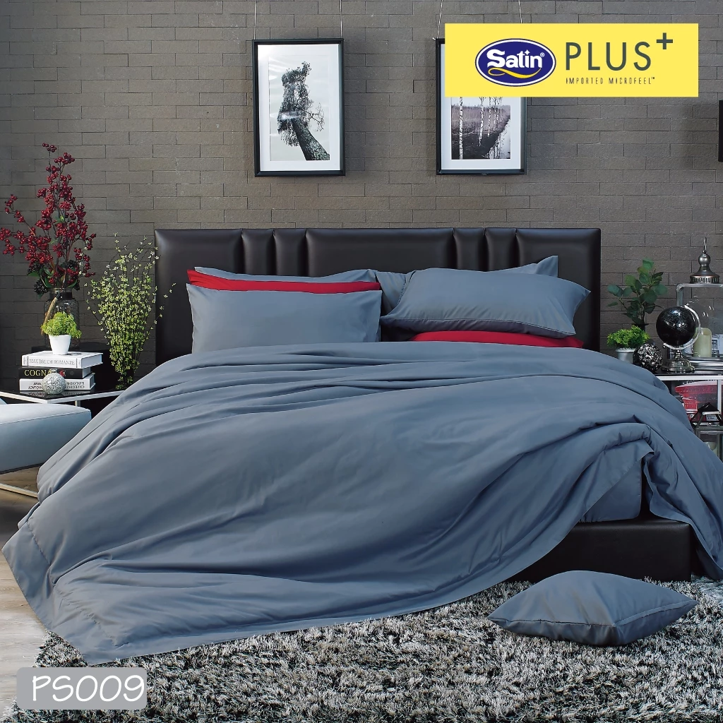 Satin Plus ชุดผ้าปูที่นอน Modern Rustic ขนาด 3.5 / 5 / 6 ฟุต ผ้าไมโครฟิลล์เนื้อนุ่ม รัดมุม 4 ด้าน
